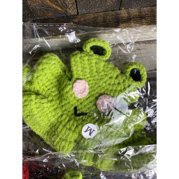 5 Pcs Sz M Cartoon Design Knit Crochet Cute Soft Cat Hat Rabbit Hat Costume - Picture 5 of 8